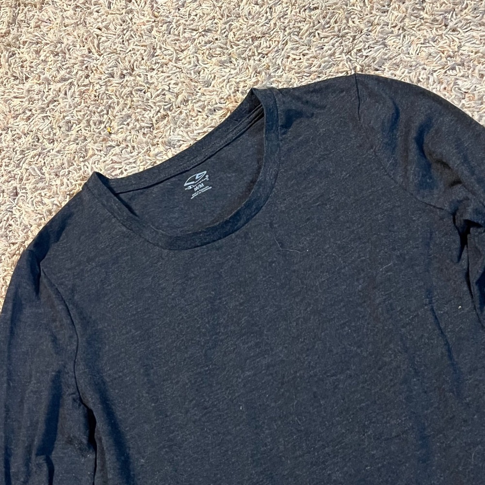 C9‎ by Champion Womens Long Sleeve Activewear Shirt Charcoal Gray Heather Medium